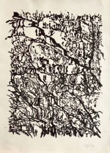 70x50-Petit bois ivoire-Monotype aux encres de gravure-Papier Fabriano ivoire-2026-Rafaele Ide